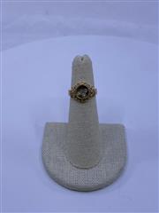 Lady's Diamond Fashion Ring 25 Diamonds .140 Carat T.W. 18K Yellow Gold 2.93dwt